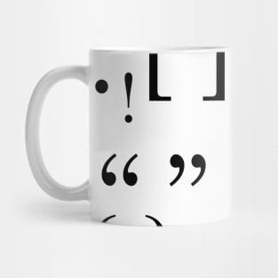 Punctuation Pattern (Black) Mug